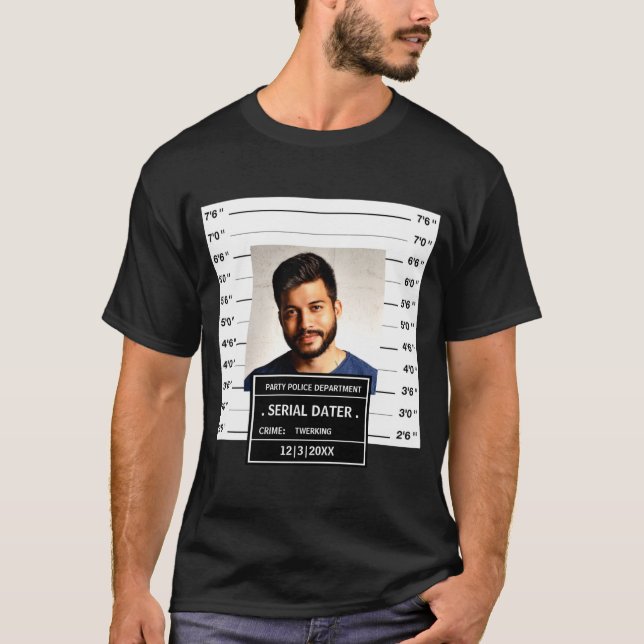 T-shirt Funny Mugshot Ster  (Devant)