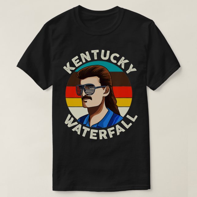 T-shirt Funny Mullet Kentucky Waterfall Redneck Mullet (Design devant)