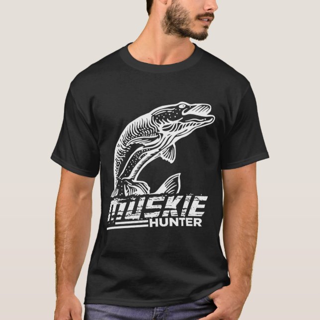 T-shirt Funny Muskellunge Poisson Muskie Hunkie Pêche au M (Devant)