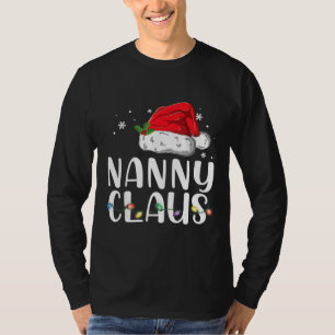 T-shirt Funny Nanny Claus Pajamas de Noël Père Noël