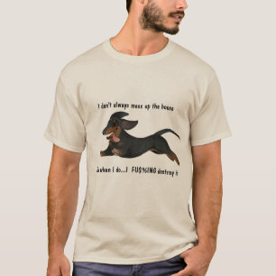 T-shirt Funny Naughty Dachshund Tee - shirt