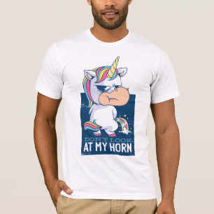 T-shirt FUNNY Ne Regarde Pas Mon Corn Mens Unicorn