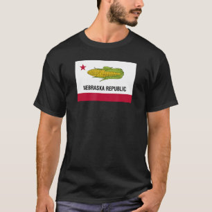 T-shirt FUNNY NEBRASKA REPUBLIC DRAPEAU Cornhusker State s