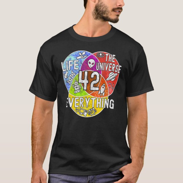 T-shirt Funny Nerdy Meaning of Life 42 (Devant)