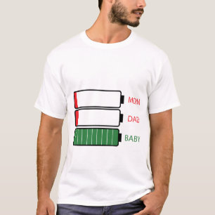 T-shirt Funny New Maman Papa Parent Cadeau bébé sur les ba
