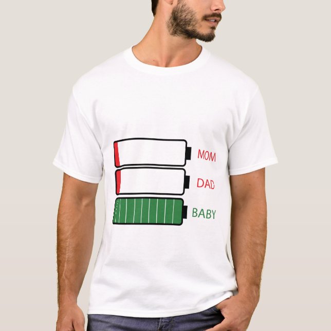 T-shirt Funny New Maman Papa Parent Cadeau bébé sur les ba (Devant)