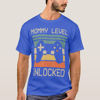 T-shirt Funny New Mom Level Unlocked Leveled Upo Mommy Gam
