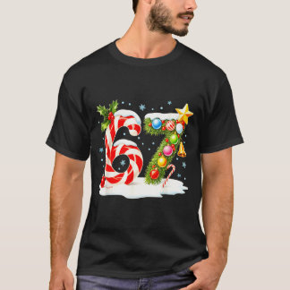 T-shirt Funny Nice Naughty 6 7 Christmas 67 Meme Xmas Boys