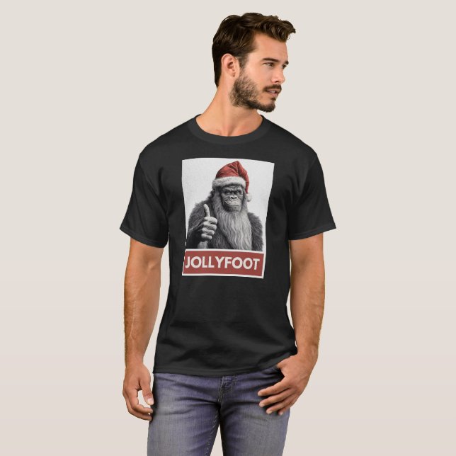 T-shirt Funny Noël Bigfoot (Devant entier)