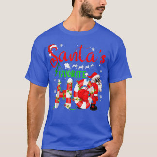 T-shirt Funny Noël Père Noël Favori Ho Noël 