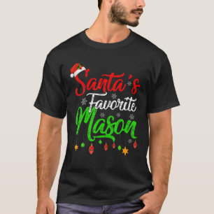 T-shirt Funny Noël Père Noël Favori Mason Noël