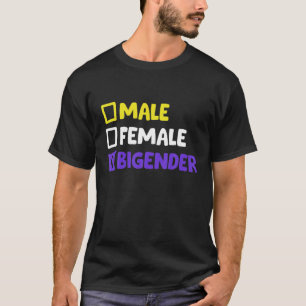 T-shirt Funny Non-binaire Et Bigender