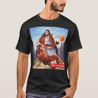 T-shirt Funny Not Today Satan Jesus Crossover 