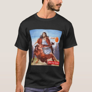 T-shirt Funny Not Today Satan Jesus Crossover Basketball 