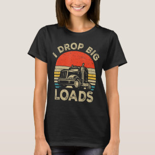 T-shirt Funny Novelty Semi Trailer Truck Drivers Trucker M