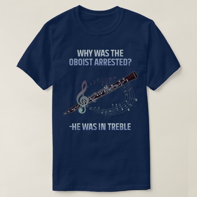 T-shirt Funny Oboist (Design devant)