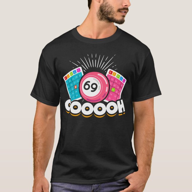 T-shirt Funny Oooh 69 Queen Bingo Fan LGBT (Devant)