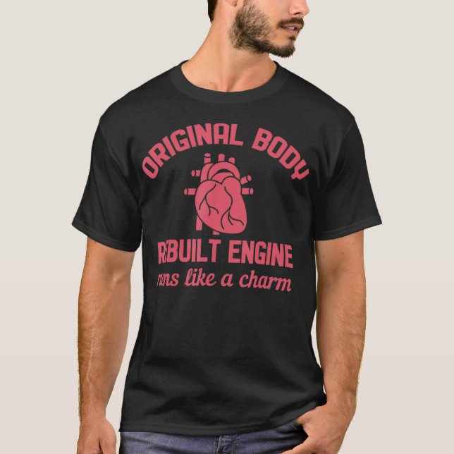 T-shirt Funny Open Heart Bypass Surgery Recovery Get Well  (Devant)