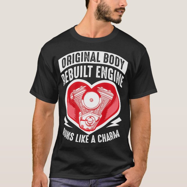T-shirt Funny Open Heart Chirurgie Cadeau de récupération  (Devant)