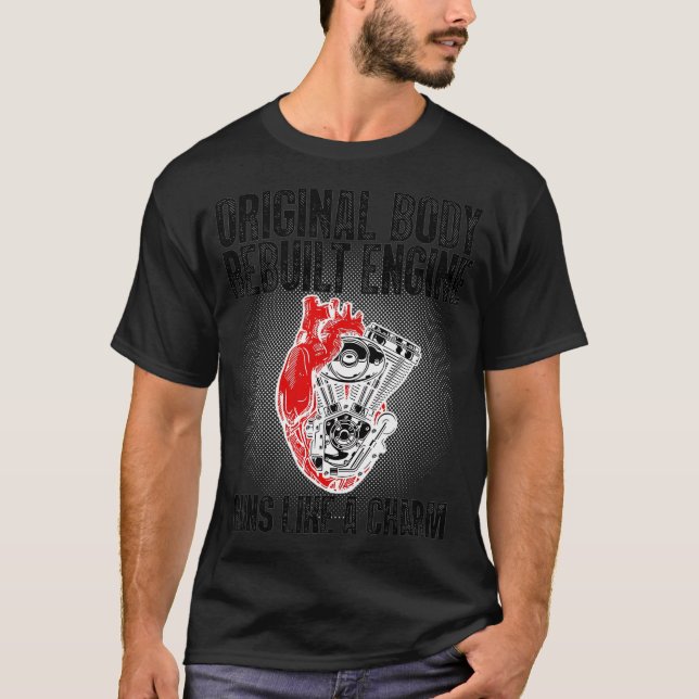 T-shirt Funny Open Heart Chirurgie Récupération Survivant  (Devant)