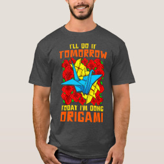 T-shirt Funny Origami Paper Crane