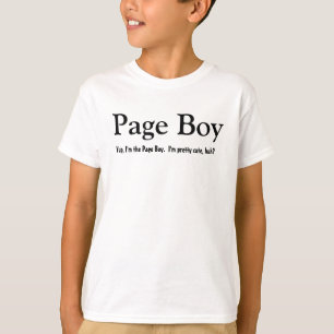 T-shirt Funny Page Boy Customizable Wedding Party Shirt