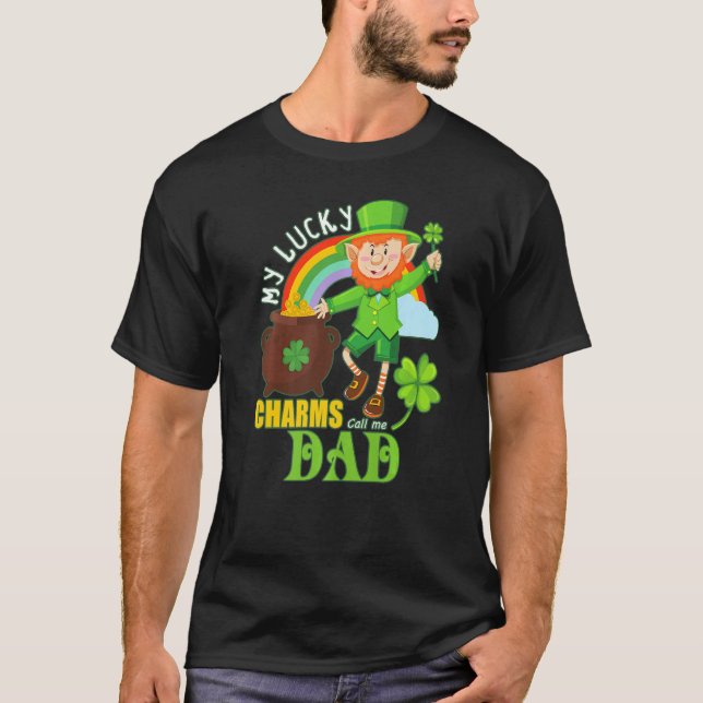 T-shirt Funny Papa Paddy Day St patrick Lucky Charms Call (Devant)