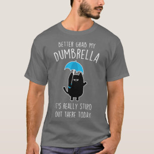 T-shirt Funny Parapluie de chat noir