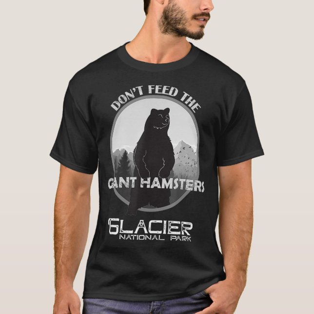 T-shirt Funny Parc national des Glaciers Grizzly Ours Brow (Devant)