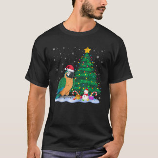 T-shirt Funny Parrot Xmas Arbre Lumières Reindeer Casquett