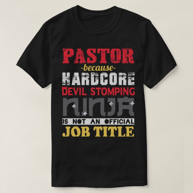T-shirt Funny PASTOR Job Title Cadeau (Design devant)