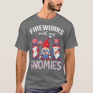 T-shirt Funny Patriotics Fierté Gnomes Usa 4e De J