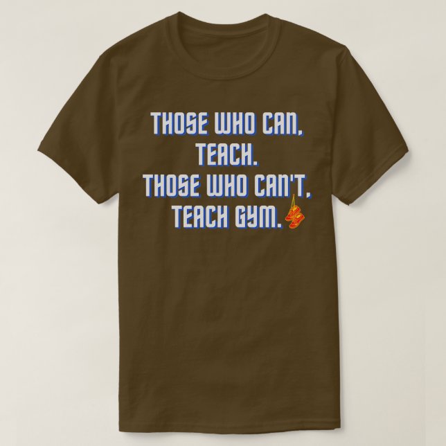 T-shirt Funny PE Conception de l'enseignant (Design devant)