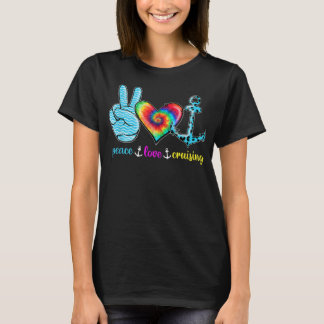 T-shirt Funny Peace Love Cruising Sailing Cruise Tropical 