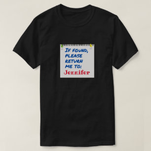 T-shirt Funny Perdu Mari Nom personnalisé
