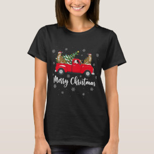 T-shirt Funny Père Noël équitation Arbre de Noël Camion Ja