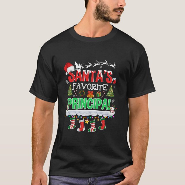 T-shirt Funny Père Noël est le principal favori Noël Père  (Devant)