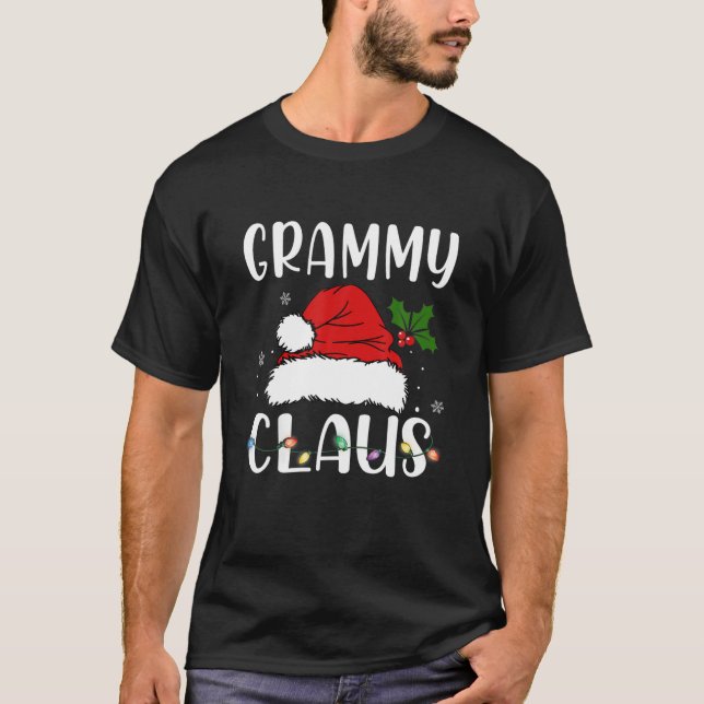 T-shirt Funny Père Noël Grammy Claus Noël Famille Matching (Devant)