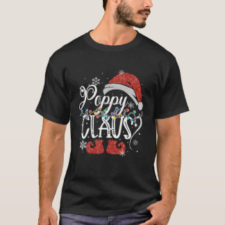 T-shirt Funny Père Noël Poppy Claus Pajamas de Noël Famill