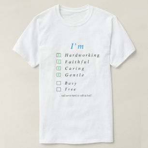 T-Shirt Funny Personnalisé - Ajouter Votre Statut
