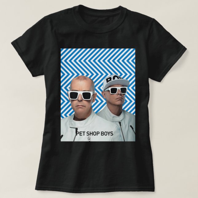 T-shirt Funny Pet 80s Synth Music Band Sunset Pop Boys (Design devant)