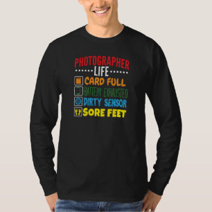 T-shirt Funny Photographe Liste de contrôle de la vie
