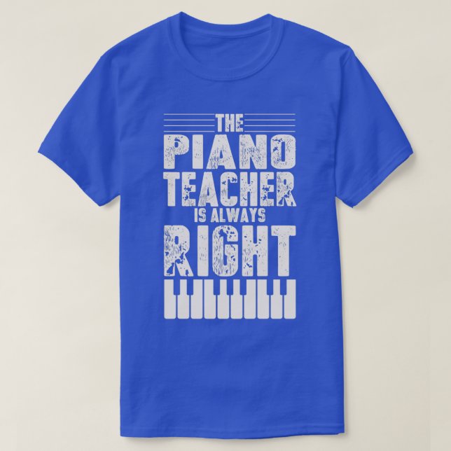 T-shirt Funny Piano Enseignant Conception Piano Enseigneme (Design devant)