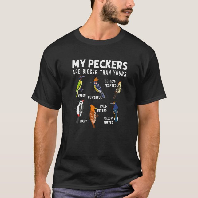 T-shirt Funny Pic Collection d'oiseaux Oiseaux Oiseaux Orn (Devant)