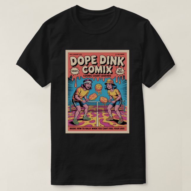 T-shirt Funny Pickleball Dope Dink Comix Poster (Design devant)