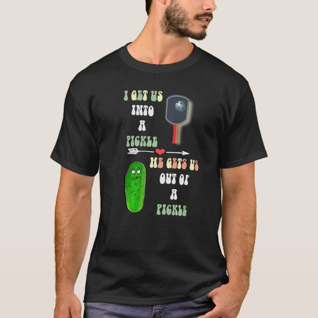 T-shirt Funny Pickleball Pun Pickle Joke Couple Premium (Devant)