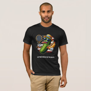 T-shirt Funny Pickleball USA Flag Pickle profiter hotdog