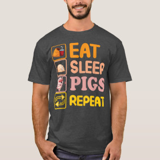 T-shirt Funny Pig Lover Pig Farming Piglet Farmer Farm Ani