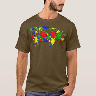 T-shirt Funny Pig Puzzle Animals
