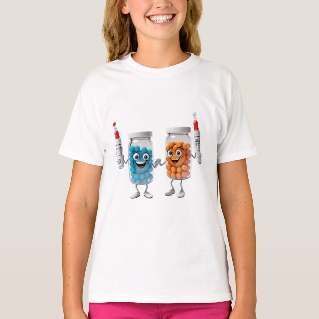 T-shirt Funny Pill Bottle Tee for children (Devant)